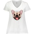 thumbnail image 3 of Inktastic French Bulldog Dog Women's Plus Size V-Neck T-Shirt, 3 of 5