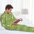 thumbnail image 5 of KLL Cartoon Duck Sleepwear Mens Flannel Pajamas,Long Cotton Pj Set, 5 of 7