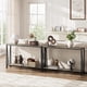 thumbnail image 3 of Yeshouse Consola Industrial, mesa de entrada de 2 estanterías con almacenamiento, mesa de sofá estrecha con diseño de V, mesa de consola de 43" para entrada, sala de estar, pasillo, vestíbulo, 3 of 7