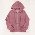 thumbnail image 3 of MESSUEN Long Sweatshirt Jacket for Women Warm Jackets for Women Fall Jacket Plus Size Zip Up Hoodies for Women Woman Hoodies Women's Hoodie Women's Zip Up Hoodie Red L, 3 of 6