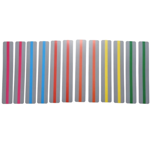 12Pcs Guided Reading Strips Highlight Colored Overlay Bookmarks Help with Dyslexia Teacher Supply Assistant
