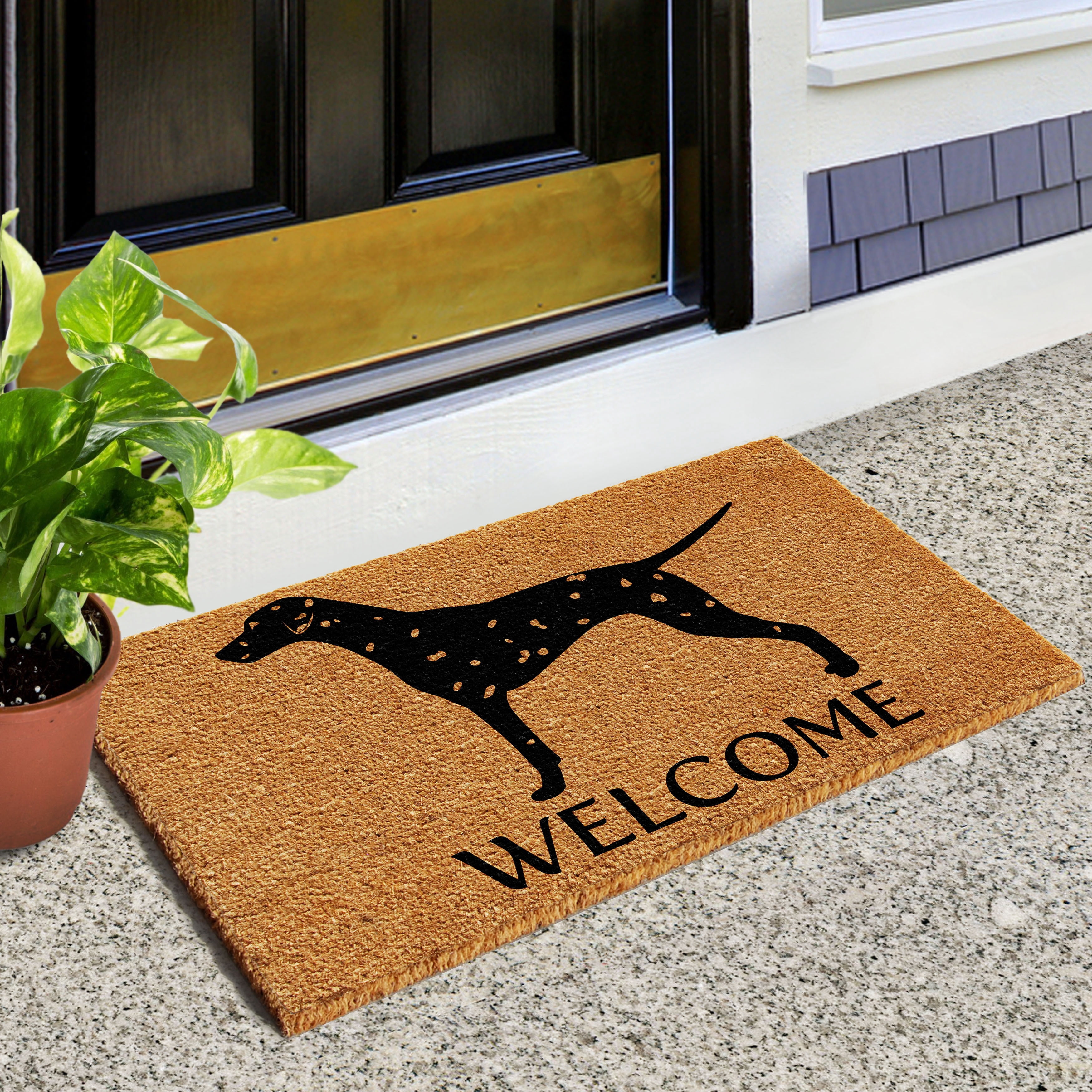 Calloway Mills 103021729 17 x 29 in. Dalmatian Rectangular Doormat, Natural & Black