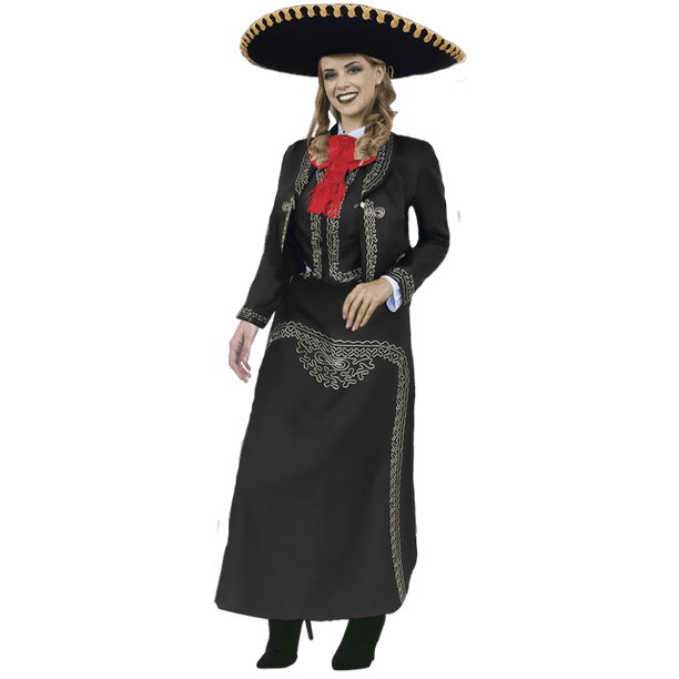 Traje de charro para mujer Rev Traje de charro negro de mujer Walmart en linea
