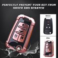 thumbnail image 6 of Xotic Tech Pink Full Protect Remote Smart Key Fob Cover Case Compatible with Chevrolet Camaro, Cruze, Equinox or Buick Allure, Encore, Lacrosse or GMC Terrain etc. (4-Buttons Key), 6 of 9
