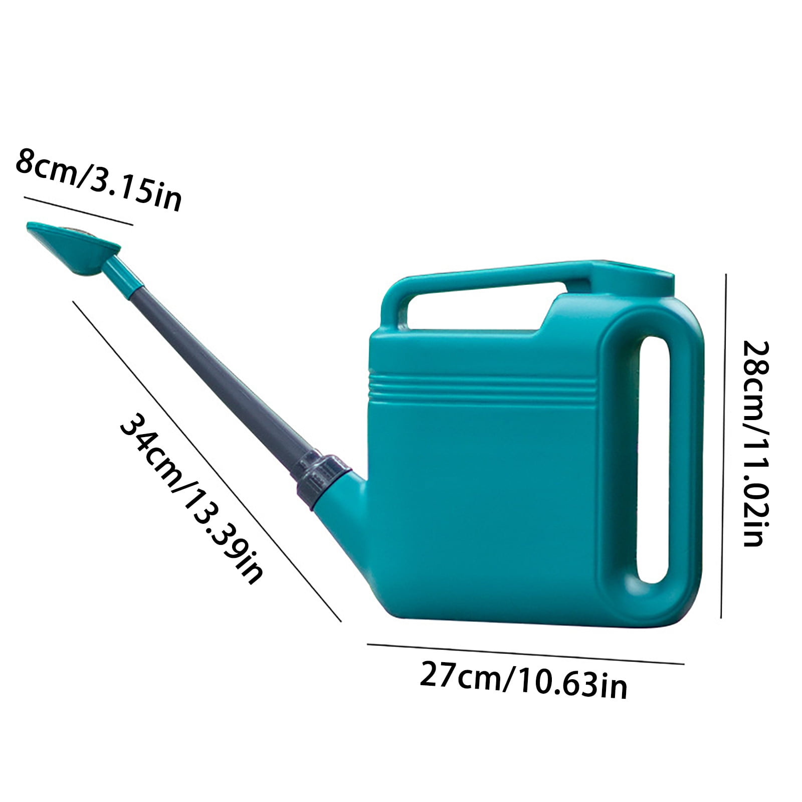 5L Garden Watering Can with Long Spout - Lightweight Water Pot for Indoor/Outdoor Use - Features Removable Sprinkler Head & Comfortable Grip (1.3 Gallon Capacity)