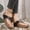 Brown, variant on Women's Flat Slides Sandals Wide Width Sandals Comfot Summer Soft Plantar Slippers Arch Support Slip on Shoes for Women Yellow 6.5