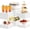 3-8in, variant on 6 count Buffet Risers and Stands, (10" 9" 8" 7" 6" 5") Risers for Buffet Table, Dessert Table Display Set, White Cube Boxes for Parties, Catering, & Collectibles