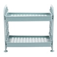 thumbnail image 3 of Storage Shelves,Plastic Small Storage Shelves - 2 Tier Shelf Shelving,Kitchen Shelf Bathroom Organizer(Nordic blue), 3 of 8