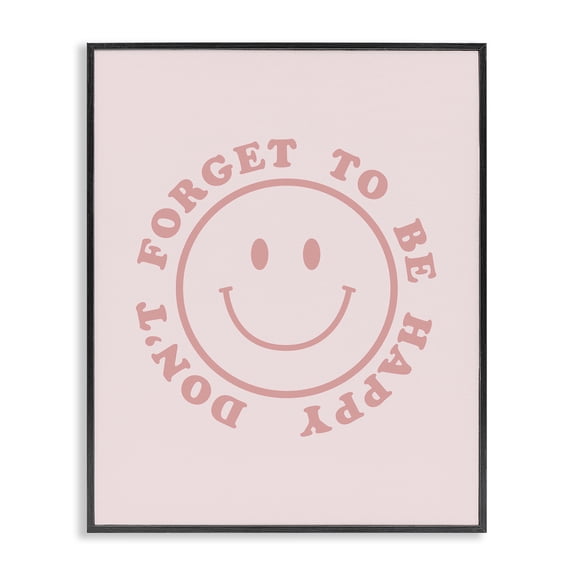Stupell Industries Eclectic Don't Forget Be Happy Black Framed Giclee Art, 11 x 14, by CAD Designs