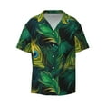thumbnail image 3 of Cauagu Peacock Feathers2 Men's Short Sleeve Button Down Hawaiian Shirt for Men Bowling Shirts Casual Summer Beach Shirt,Medium, 3 of 6