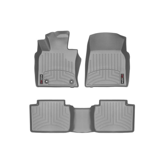 WeatherTech Custom Fit FloorLiners compatible with 2018-2024 Toyota Camry Hybrid - 1st & 2nd Row, Grey