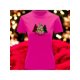 thumbnail image 1 of Playera Blusa Con estampado de Pinos De Navidad Merry Christmas Color Fucsia Talla Chica Marca Emil SaEs, 1 of 4