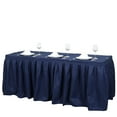 thumbnail image 4 of BalsaCircle 17 feet x 29" Polyester Banquet Table Skirt Navy Blue, 4 of 6