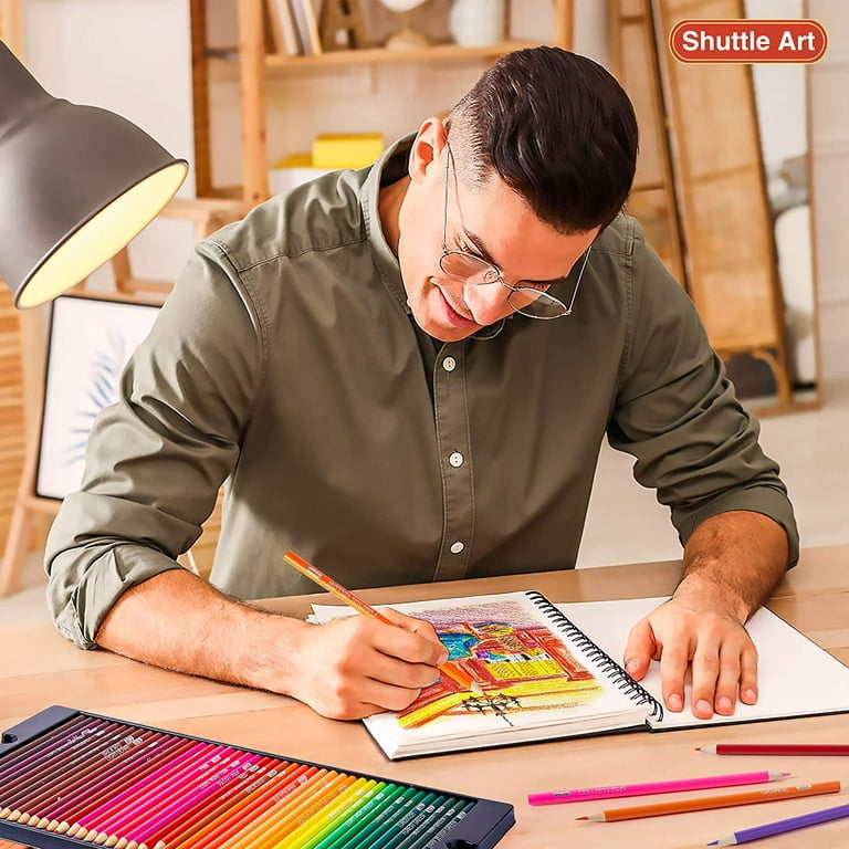 JOYSTAR Premier Colored Pencils for Adults Coloring Books Premium Artist Colored Pencil Set (72-Count) Handmade Canvas Pencil Wrap Extra Accessories I