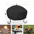 thumbnail image 4 of Fire Pit Cover Heavy Duty Windproof Waterproof Patio Round Outdoor Fire Pit Cover New Black (85x40cm), 4 of 4