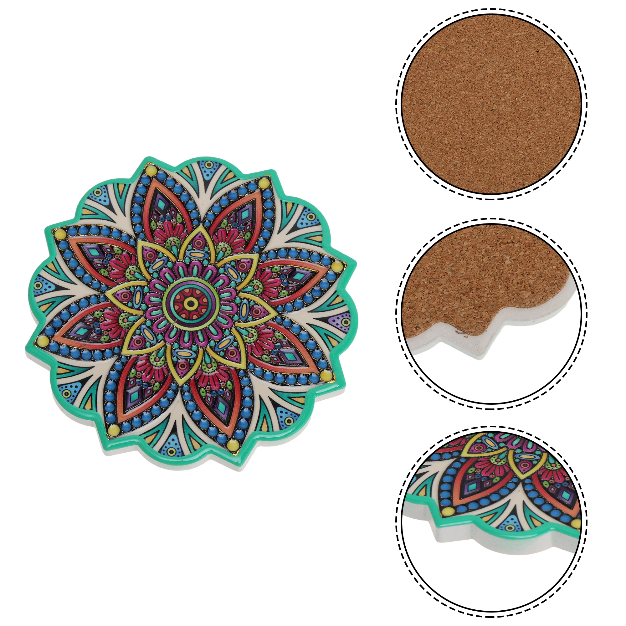 Unique Bargains Embossing Hot Stamping Drink Coaster 1 Pc [Embossing Hot Stamping B]