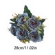thumbnail image 3 of Plantas Verdes Artificiales De Tela Ramo de rosas artificiales de tela azul marino,arreglos florales falsos para decoración de bodas,hogares y hoteles (1 pieza) Rkxzt, 3 of 8