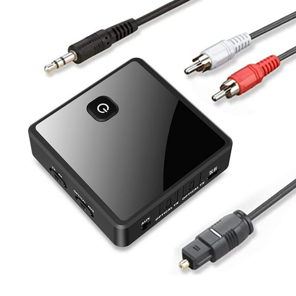 Fiber Optic BT 5.0 Wireless Audio Adapter 2-in-1 BT Receive Transmit AUX Plug And Plays Adapter BT Transmitters Receiver One Connects Two Audio Adapter