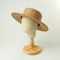 thumbnail image 5 of Wide Brim Sun Hats Fashion Trendy Colour Boater Shapesombrero Winter Warm Outdoor Dresshat,Beige Polyester Sun Hat, 5 of 6