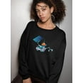 thumbnail image 2 of Space Explorer Graphic Sweatshirt Women -Image by Shutterstock, Female 3X-Large, 2 of 4