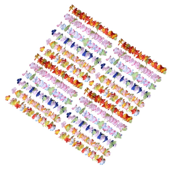 TABLZONE Hawaiian Garland Assorted Colors Decorative Party Supplies for Tropical Luau Events 24 Pieces