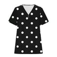 thumbnail image 4 of loopsun Summer Savings 2025! Plus Size Tops for Womens,Womens Summer Tops,Women's Fshion Print Funny Casual Zipper Short Sleeve Tops Blouse Black XXL, 4 of 5
