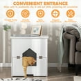 thumbnail image 5 of Gymax Cat Litter Box Enclosure w/ Flip Magnetic Half Door Hidden Litter Box Enclosure White, 5 of 10