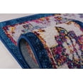 thumbnail image 3 of Ladole Rugs Huma Ikat Traditional Style Polypropylene Machine Made European Small Runner Rug Carpet in Purple Blue, 3x5 (2'7" x 4'11", 80cm x 150cm), 3 of 4