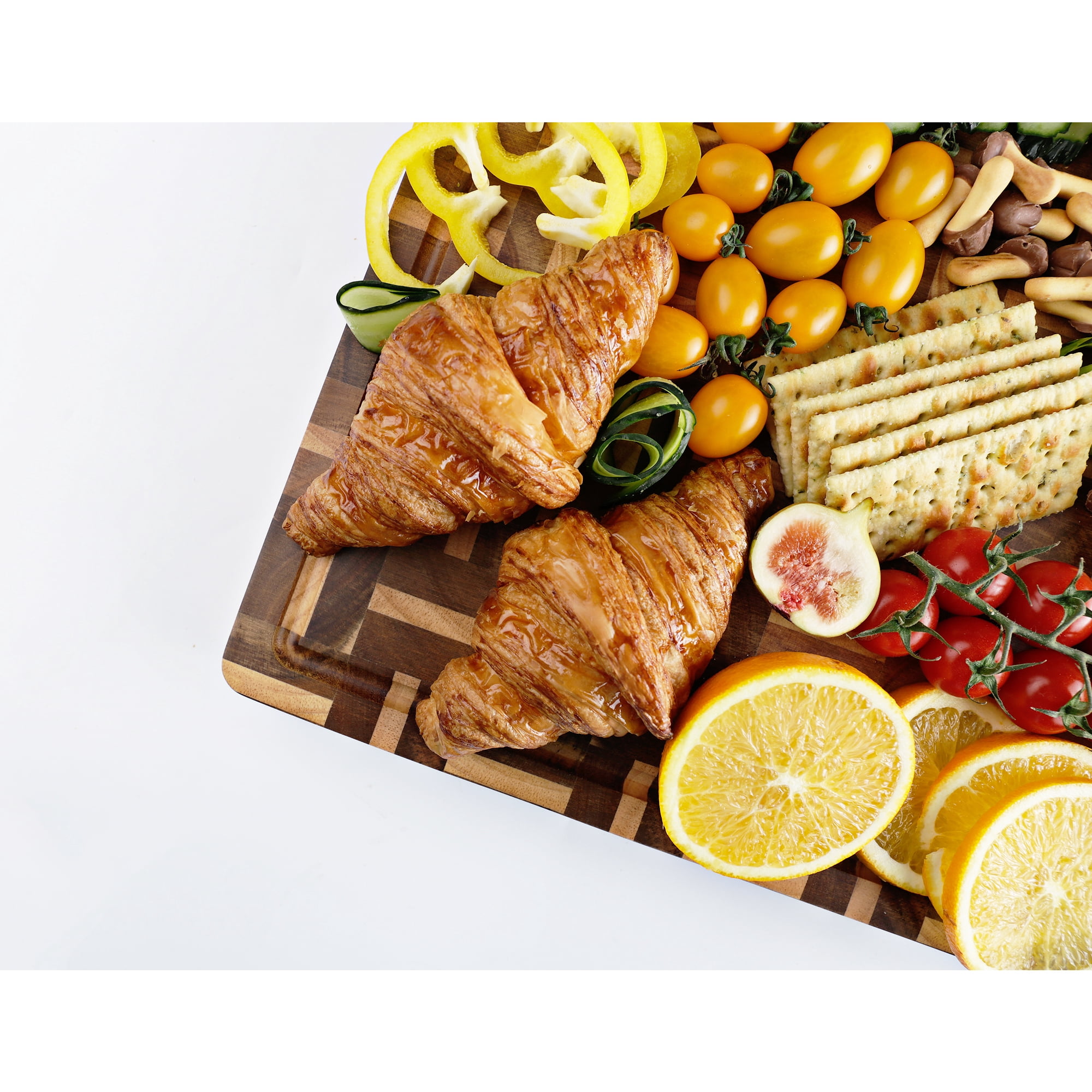 YOUSUNLONG End Grain Cutting Board 20" x 16" x 1.5", Acacia & Oak Wood Chopping Board with Juice Groove and Carry Handles