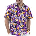 thumbnail image 3 of Camisas florales tropicales para hombres, ropa con impresión 3D, camisa hawaiana de vacaciones, camisetas de manga corta Y2K, ropa vintage, blusa con solapa, 3 of 5