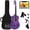 Purple, variant on Best Choice Products 38in Beginner Acoustic Guitar Starter Kit w/ Gig Bag, Strap, Extra Strings - Dark Brown