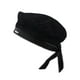thumbnail image 2 of Lindo sombrero de marinero azul marino, gorra de uniforme de moda, accesorio de disfraz ajustable, sombrero de mujer Negro, 2 of 9