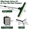 thumbnail image 4 of Carpet Rake for Pet Hair Removal - 60" Adjustable Long Handle Carpet Rake, 3 in 1 Reusable Pet Hair Removal Tool Kit, Cat Dog Fur Rakes Scraper Carpet Broom for Carpets, Rugs, Mats, 4 of 7