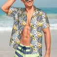 thumbnail image 5 of Lsque Sea Turtle pattern Hawaiian Shirt for Men, Unisex Summer Beach Casual Short Sleeve Button Down Shirts-X-Large, 5 of 9