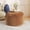 Orange, variant on Round Stuffed Pouf Ottoman Foot Rest, Faux Fur Poufs with Memory Foam Filling, Ottomans for Living Room, Nursery, Dorm, Soft Foot Stool Ottoman for Couch, Perfect for Resting Your Feet