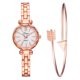 thumbnail image 2 of LVPAI Moda Casual Mujer Reloj de Pulsera Reloj de Cuarzo de aleación y Traje de Pulsera (Oro Rosa + Blanco), 2 of 4