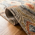thumbnail image 5 of SAFAVIEH Trace Constantina Geometric Striped Wool Area Rug, Grey/Blue, 6' x 6' Round, 5 of 9