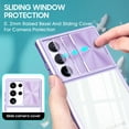 thumbnail image 4 of Magnetic Case for Samsung Galaxy S24 Ultra with Sliding Camera Cover, [Compatible with MagSafe] Drop Protection Camera Privacy Case Shockproof Clear Back Slim Mag-Safe Phone Case Cover, Purple, 4 of 6