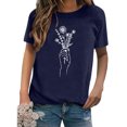 thumbnail image 2 of Pompotops T-shirt à Manches Courtes Imprimé Mode pour Femmes Blouse Décontractée Ample en Solde, 2 of 7