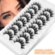 thumbnail image 2 of 3/8/10 pares de pestañas de visón de imitación 6D, pestañas postizas largas gruesas naturales de 10-15mm, pestañas postizas dramáticas, maquillaje de ojos, extensión de belleza Tan Jianjun unisex, 2 of 2