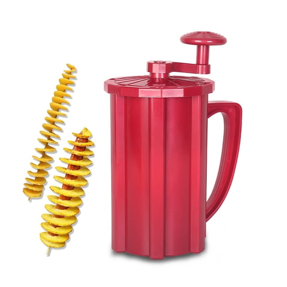 Manual Spiral Twisted Potato Slicer Stainless Steel  Potato Twister - with Three Blades Manual Potato Twister Tornado Slicer Cutter Spiral Cutting Machine Shredders