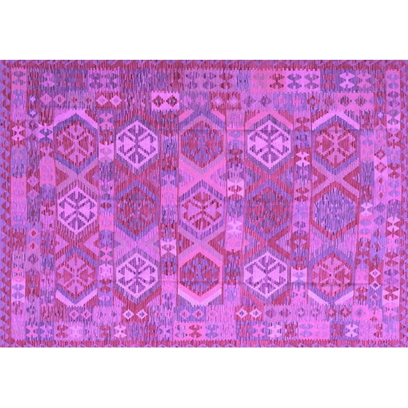 Ahgly Company Indoor Rectangle Southwestern Purple Country Area Rugs, 2' x 3'