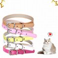 thumbnail image 4 of Adjustable Cat Collar - Solid Color Faux Leather Puppy Collar for Outdoor Adventures, 4 of 8