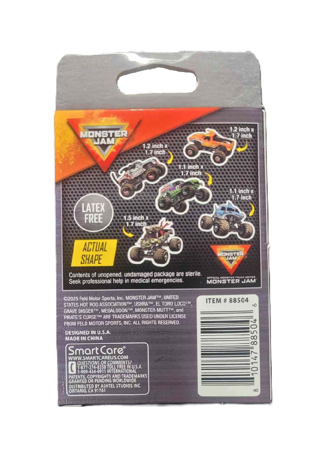 MONSTER JAM Shaped Bandages 14 Adhesive Bandages
