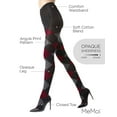 thumbnail image 3 of MeMoi Classic Large-Print Argyle Sweater Tights - Womens - Female, 3X-4X, Black-Red, 3 of 12