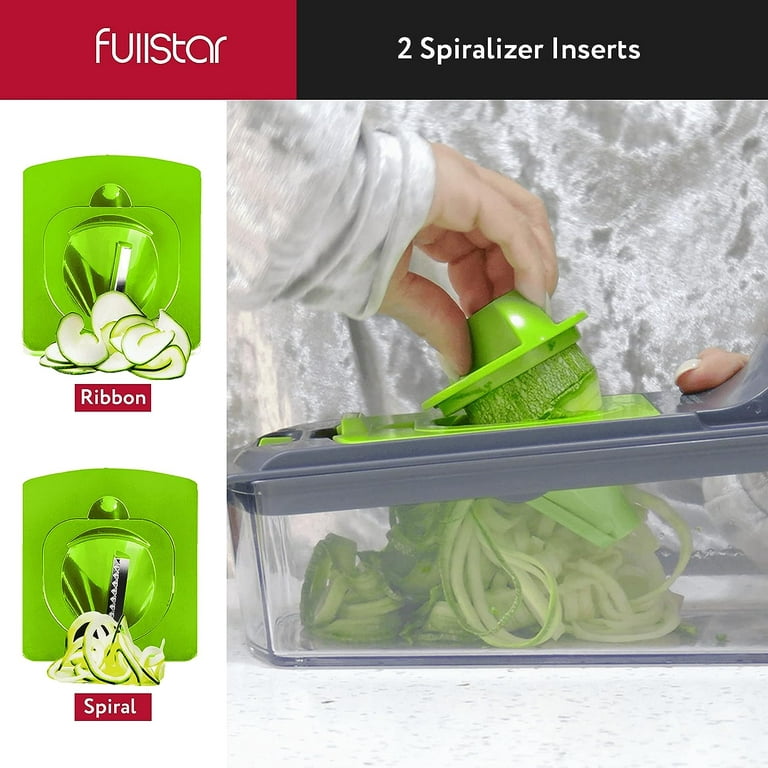 Fullstar - Vegetable Chopper, Food Chopper, Onion Chopper with Container -  4 Blades, Gray