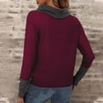 thumbnail image 5 of Wensltd High Collar Sweater Women Fall Solid Color Pullover Long Sleeve Tunic Sweater, 5 of 8
