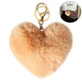 thumbnail image 3 of Coofit Key Chain Fashion Heart Shape Pom Pom Handbag Pendant Purse Charm Phone Charm, 3 of 6