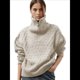 thumbnail image 1 of Suéteres de Mujer Otoño Invierno 2025, Jersey Informal de Punto con Cremallera de un Cuarto de Pulgada, Jersey de Punto de Diamante Albaricoque M, 1 of 9
