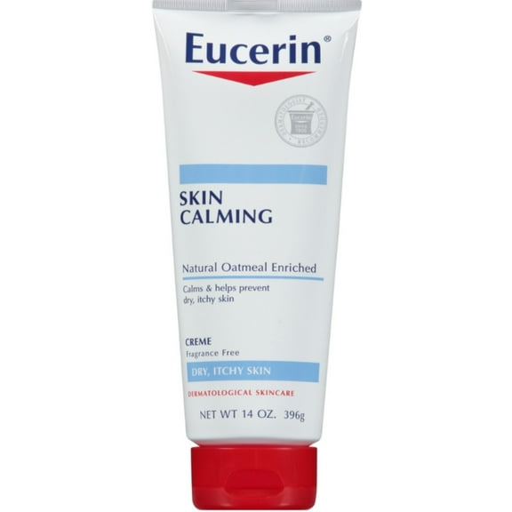 Eucerin Skin Calming Natural Oatmeal Enriched Creme 14 oz (Pack of 4)